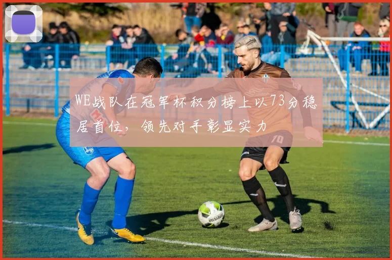 WE战队在冠军杯积分榜上以73分稳居首位，领先对手彰显实力